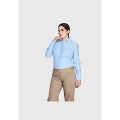 JAYSON - Blusa Oxford Cuello V M/L