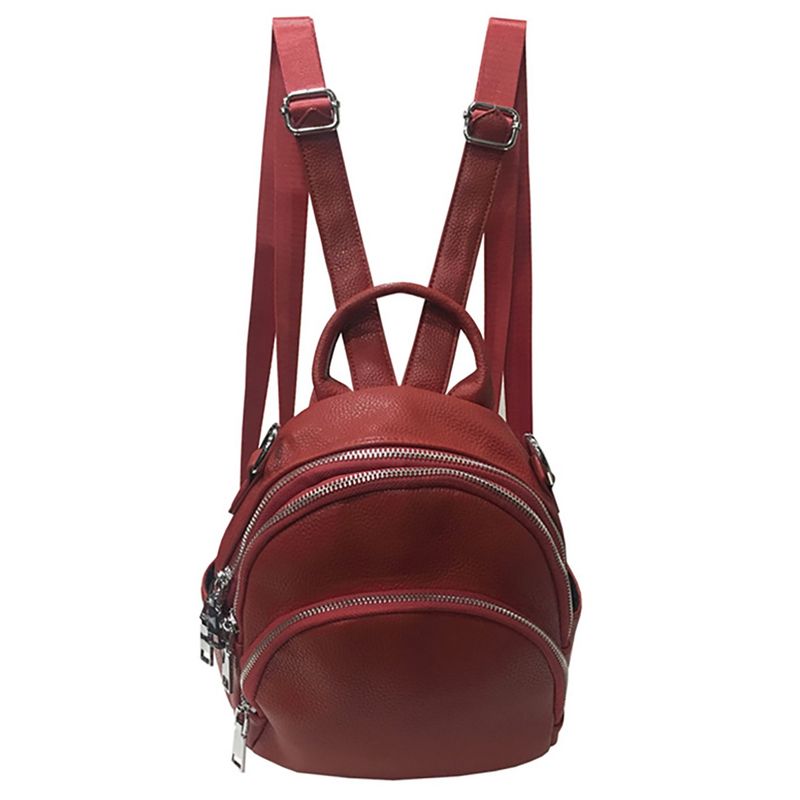 TODOPIEL - Mochila Cuero Mujer Rojo Todopiel