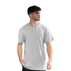 FALCONE - Polera Orgánica con Bolsillo Gris Melange Hombre