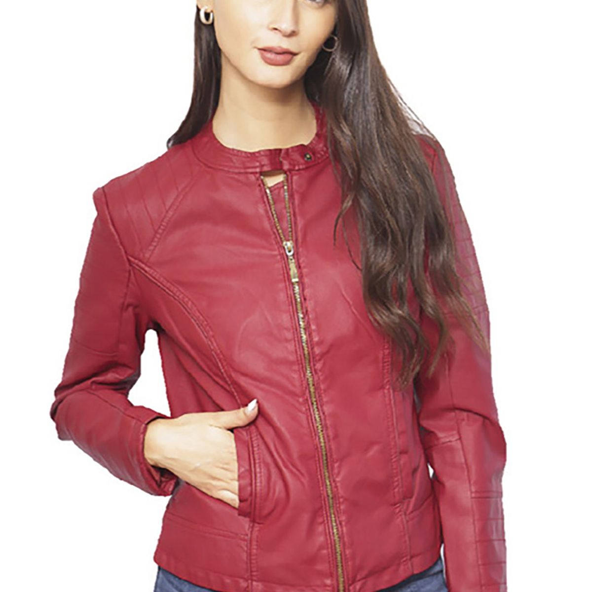 TODOPIEL - Chaqueta de Ecocuero Mujer Rojo Todopiel