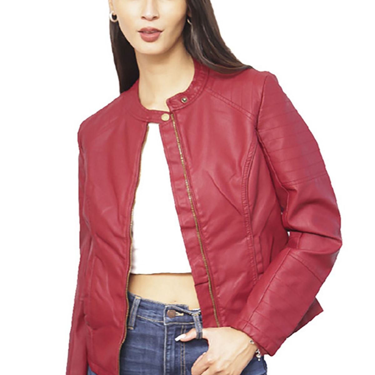 TODOPIEL - Chaqueta de Ecocuero Mujer Rojo Todopiel