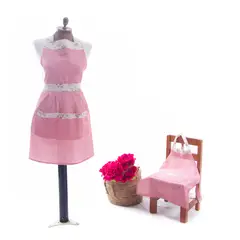 COCHO COCHO - Set Delantal Mamá e Hija Cuadrillé Rojo