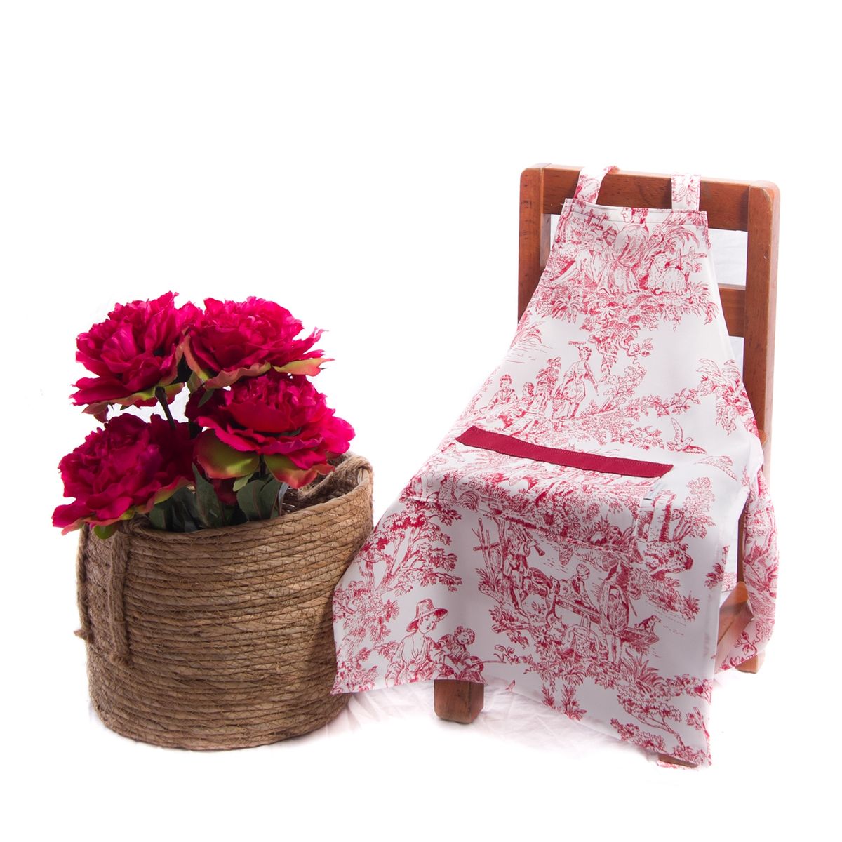 COCHO COCHO - Set Delantal Mamá e Hija Cocho Cocho Paisley Burdeo