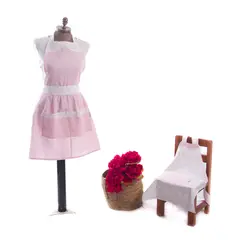 COCHO COCHO - Set Delantal Mamá e Hija Rosado Puntos Blancos