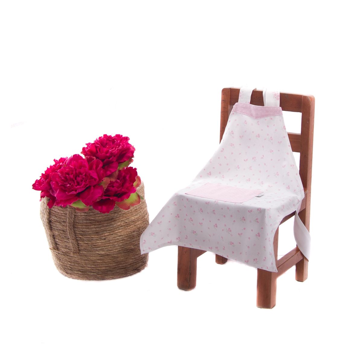 COCHO COCHO - Set Delantal Mamá e Hija Cocho Cocho Rosado Puntos Blancos