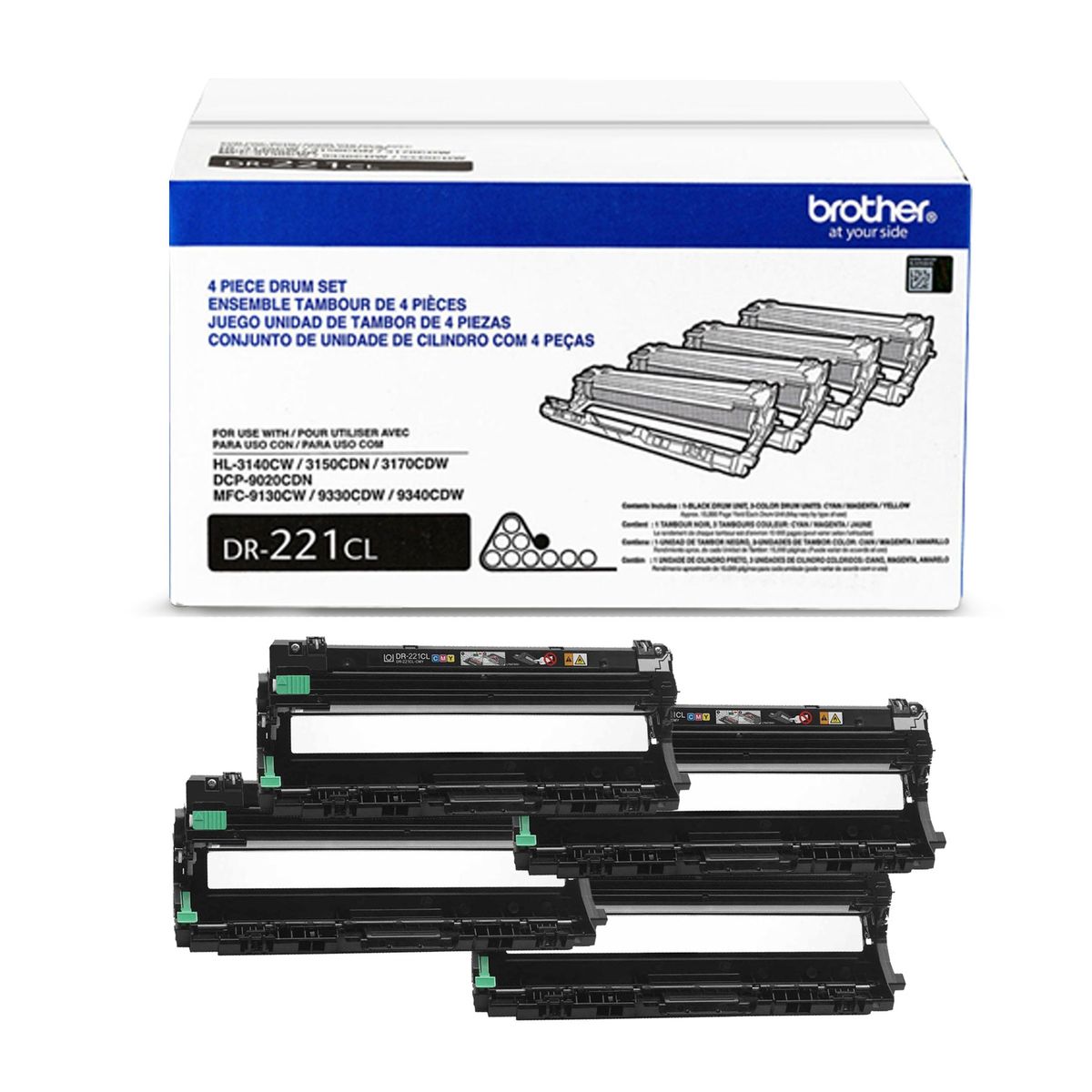 BROTHER - 4 DRUMS DR221 GENUINOS 3140 3150 3170 9020 9130 9330 CON IVA
