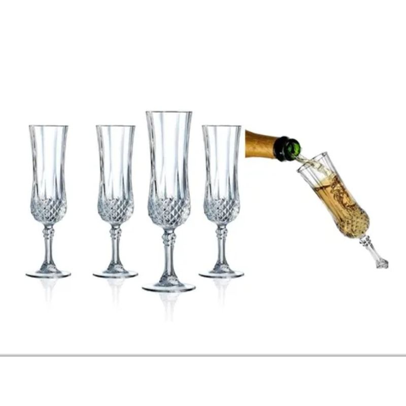 GENERICO - Set De 6 Copas Champagne Copas Alargadas Máxima Elegancia