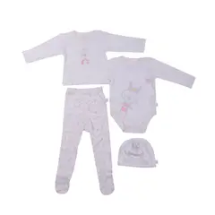 PILLIN - Set 4 Pzas Bebe Niña Multicolor - Blanco