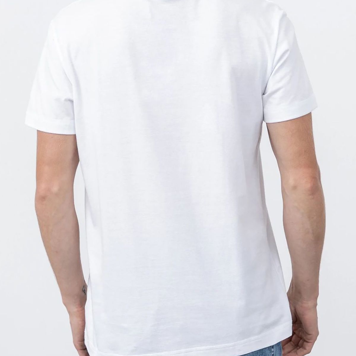 CALVIN KLEIN - Polera Monogram Logo Pocket Blanco Calvin Klein