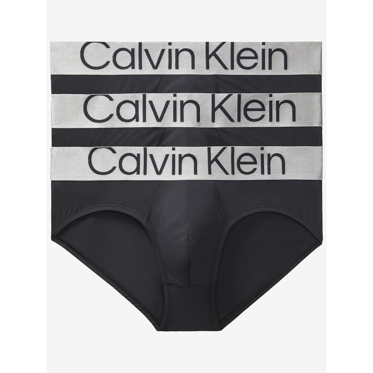 CALVIN KLEIN - Pack 3 Slips - Steel Micro Negro Calvin Klein