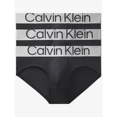 CALVIN KLEIN - Pack 3 Slips - Steel Micro Negro