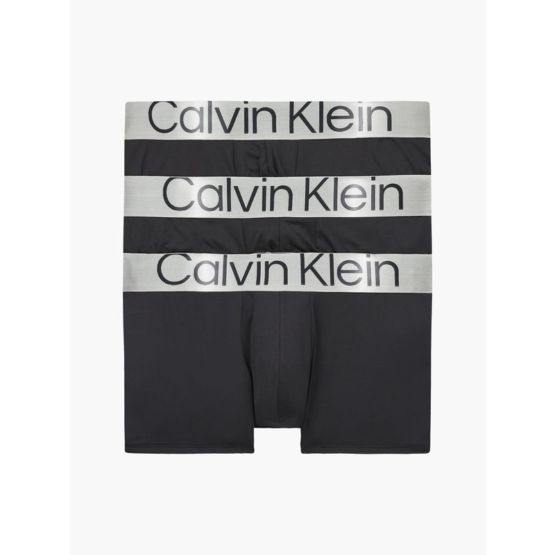 CALVIN KLEIN - Pack 3 Boxers Cortos - Steel Micro Negro Calvin Klein