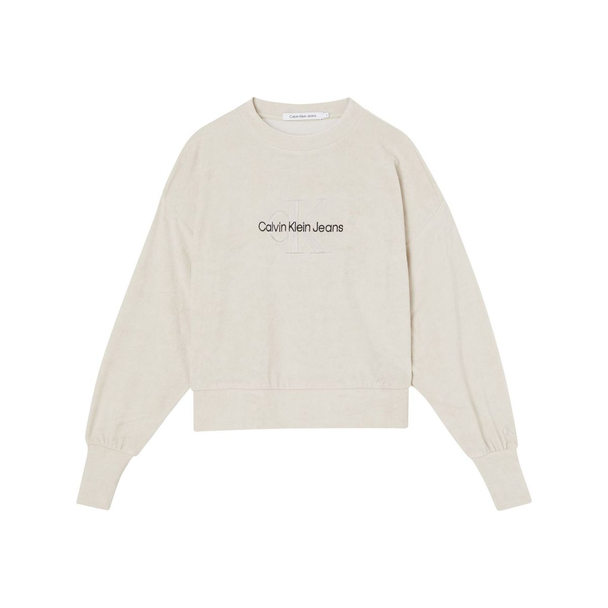 CALVIN KLEIN - Polerón Monogram Towelling Beige Calvin Klein