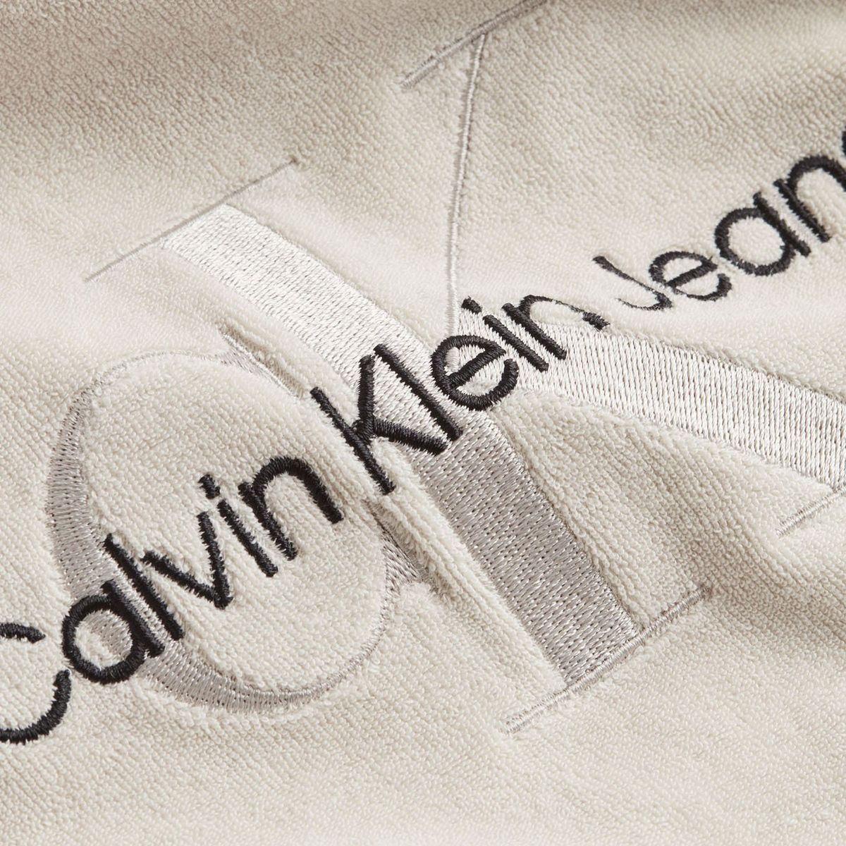 CALVIN KLEIN - Polerón Monogram Towelling Beige Calvin Klein