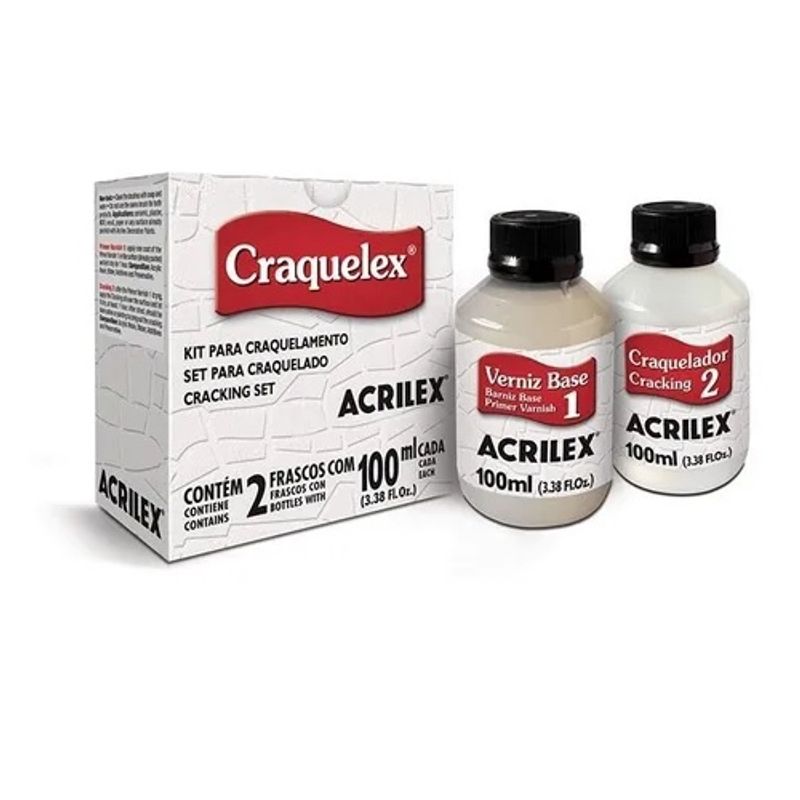 GENERICO - Set Para Craquelado Acrilex 2 Frascos