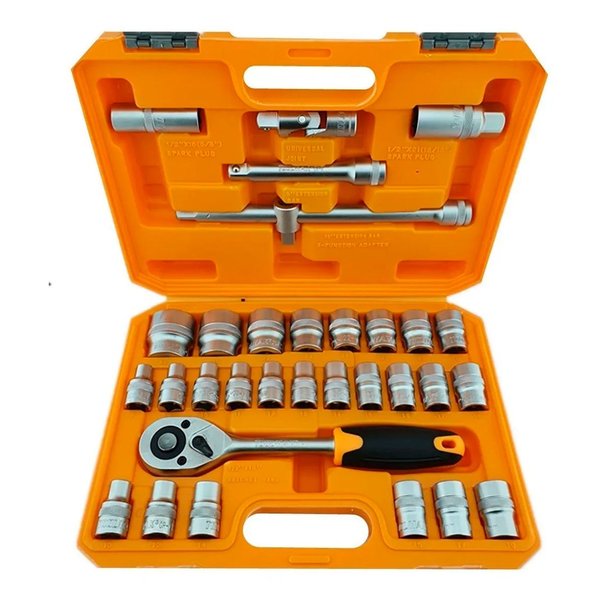 Juego Caja Set Dados Con Chicharra 1/2 32 Piezas Toolmak, marca GENERICO - Foto Principal