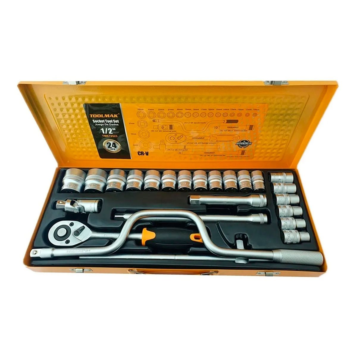 GENERICO - Set Juego Dados Hexagonales 1/2 24 Piezas Toolmak Tmk19523