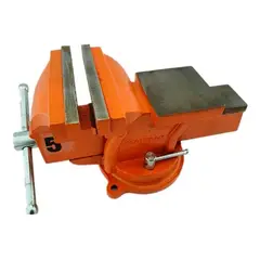 GENERICO - Tornillo De Banco Mecanico Base Giratoria 5 Pulgadas Toolmak