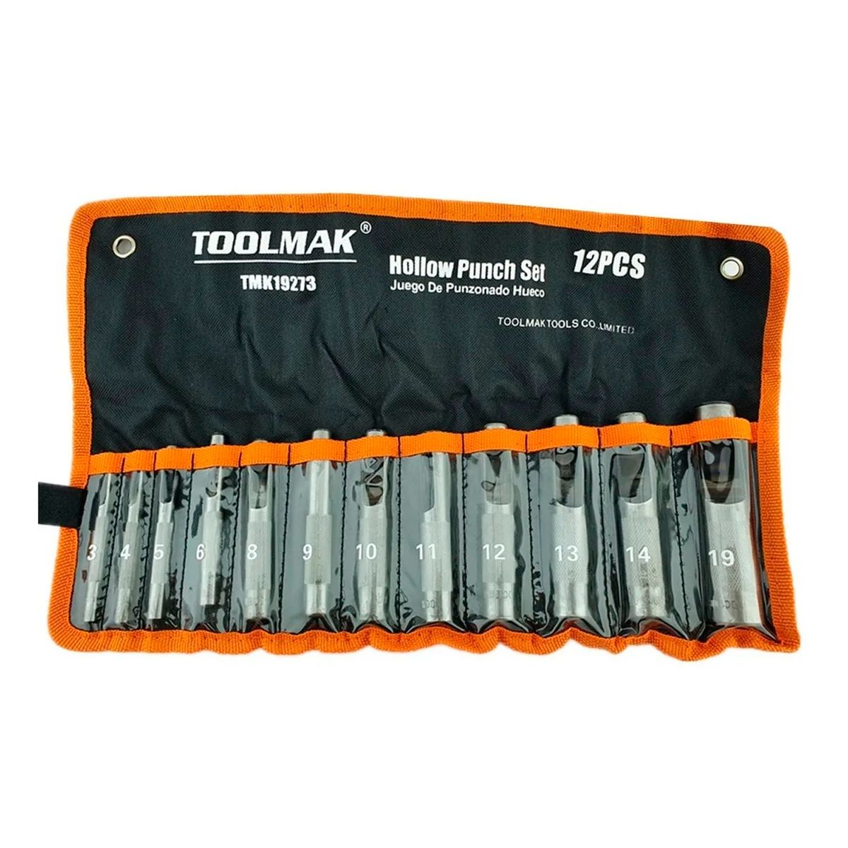 GENERICO - Sacabocados De Impacto 12 Piezas (3 19mm) Toolmak