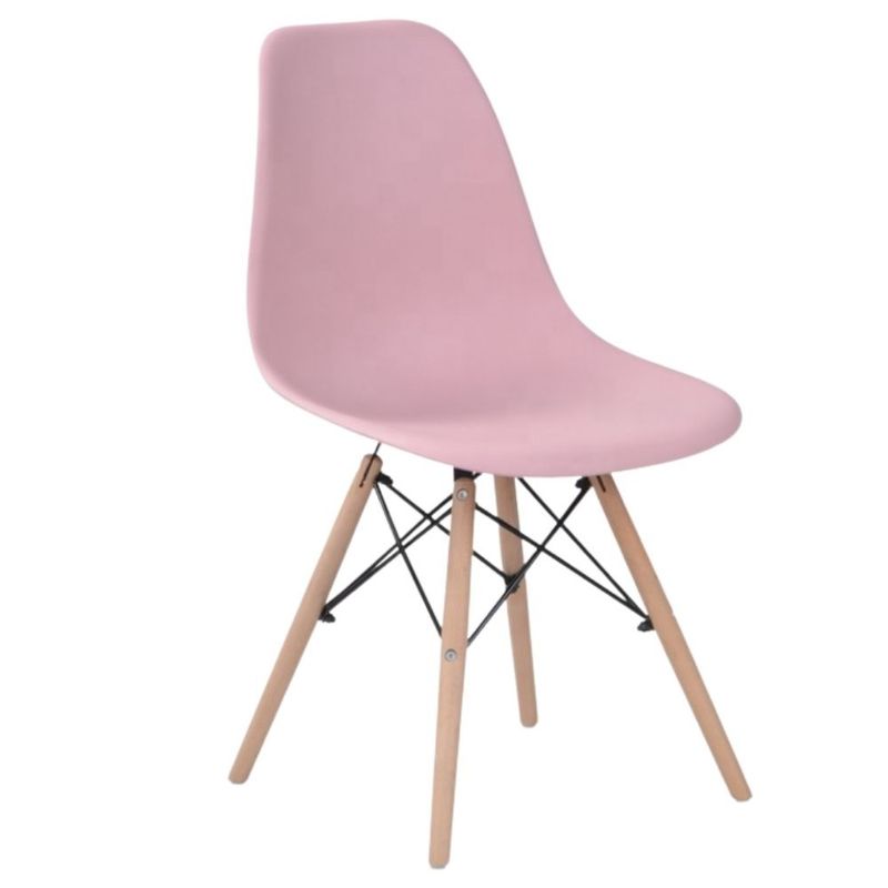 SM - Silla de comedor Estilo Eames DSW Rosa