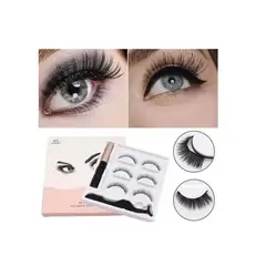 GENERICO - Pestañas Magnéticas Set 3 Unidades Más Pinza Y Delineador