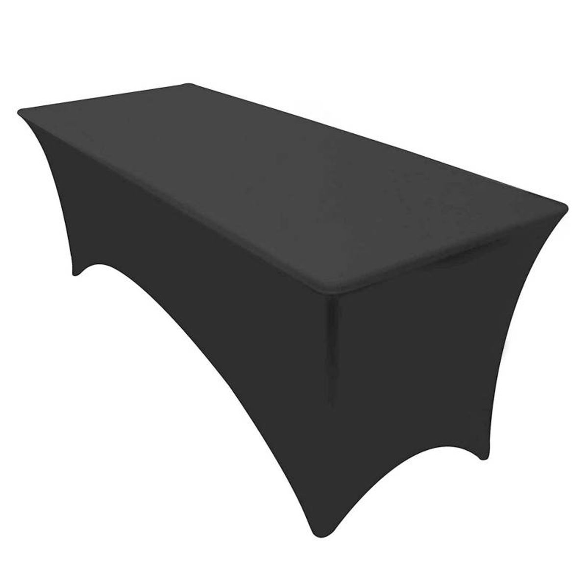 TODODESCUENTO - Mantel Forro En Spandex Para Mesa Plegable 1.80 Mts- Negro