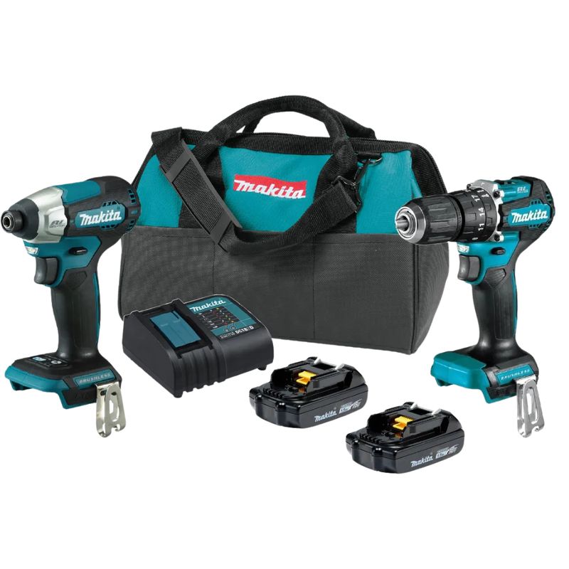MAKITA - Kit Taladro Percutor + Atornillador Impac 18v Makita Dlx2414