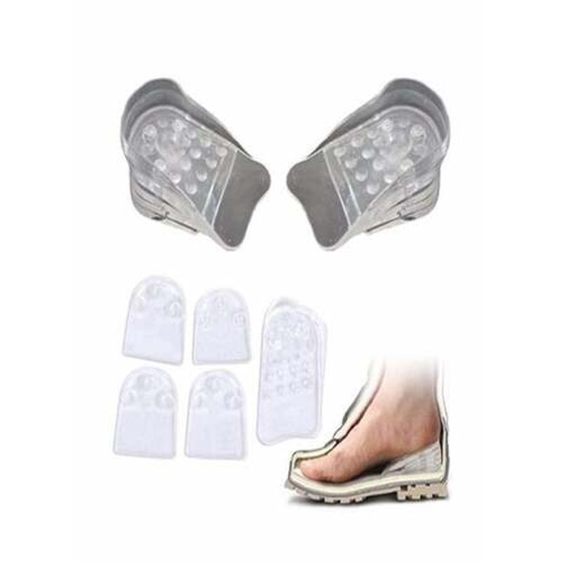 GENERICO - Pack 2 Pares de Plantillas De Silicona Aumenta Estatura 5 cms