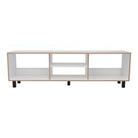 Rack TV 70"" Con 5 Repisas - Blanco 47.5x160x35 cm