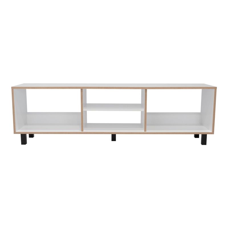 FMFURNITURE - Rack TV 70" Con 5 Repisas Fm-033B - Blanco