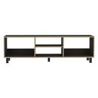 Rack TV 70"" Con 5 Repisas Negro 47.5x160x35 cm