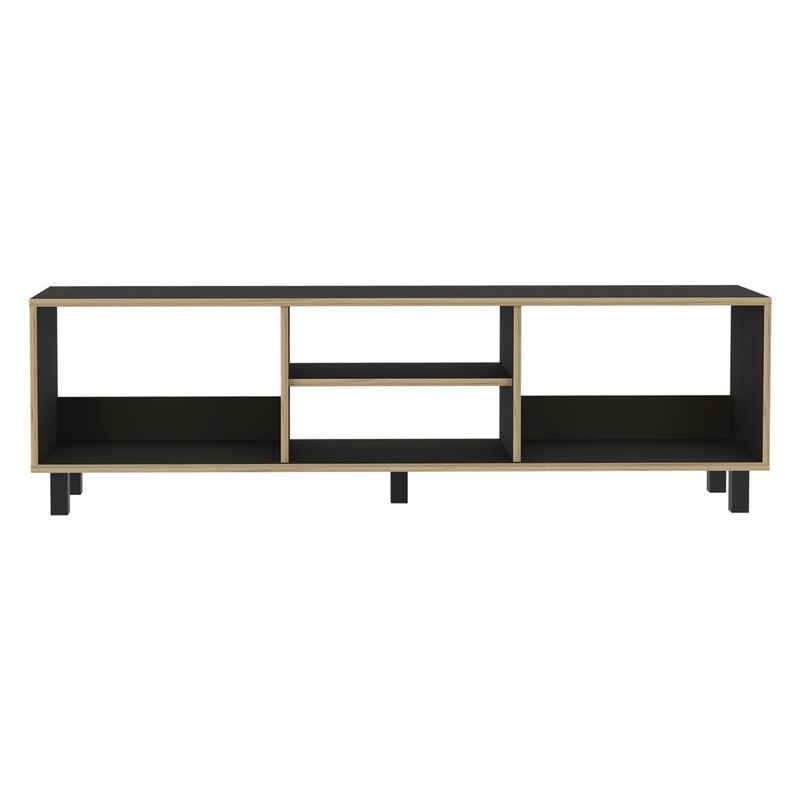 FMFURNITURE - Rack TV 70" Con 5 Repisas Fm-033N - Negro