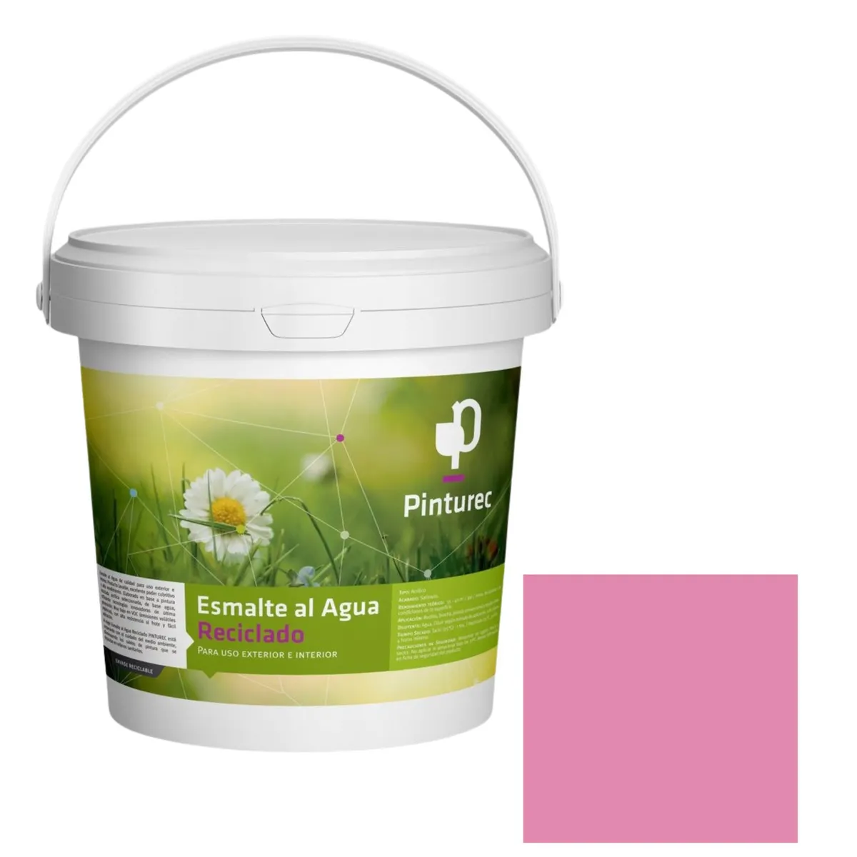 PINTUREC - Esmalte al Agua Pinturec Satinado Rosado Paine 1G