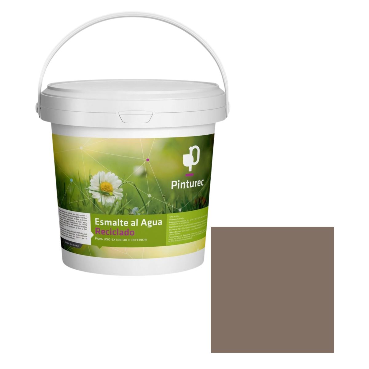 PINTUREC - Esmalte al Agua Pinturec Satinado Cafe Lauca 1G