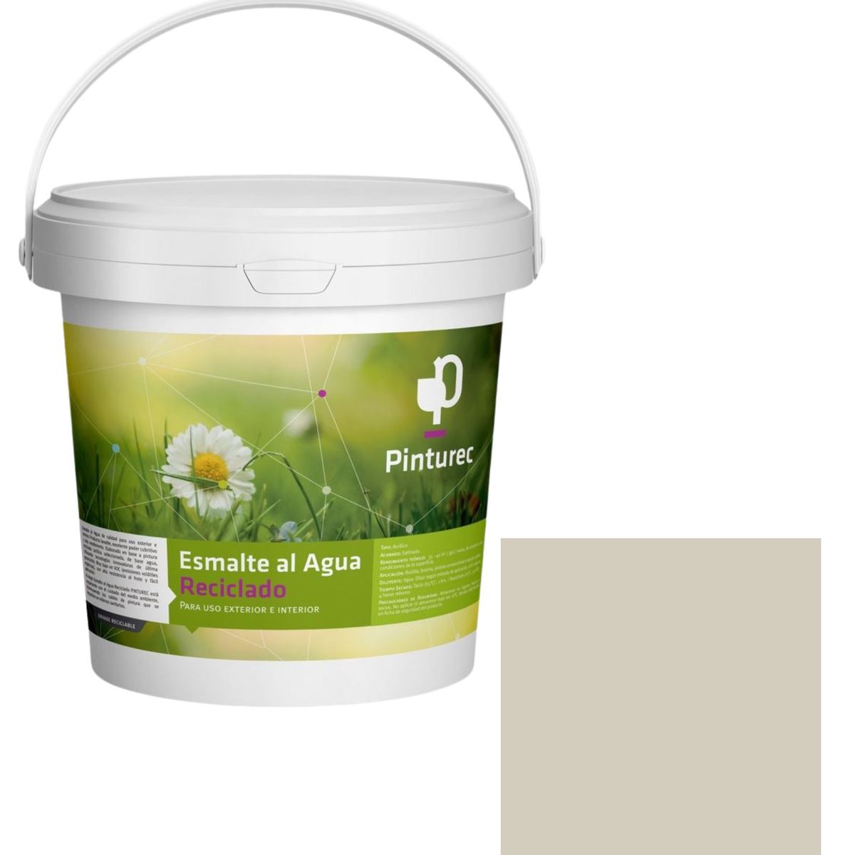 PINTUREC - Esmalte al Agua Pinturec Satinado Cafe Atacama 1G