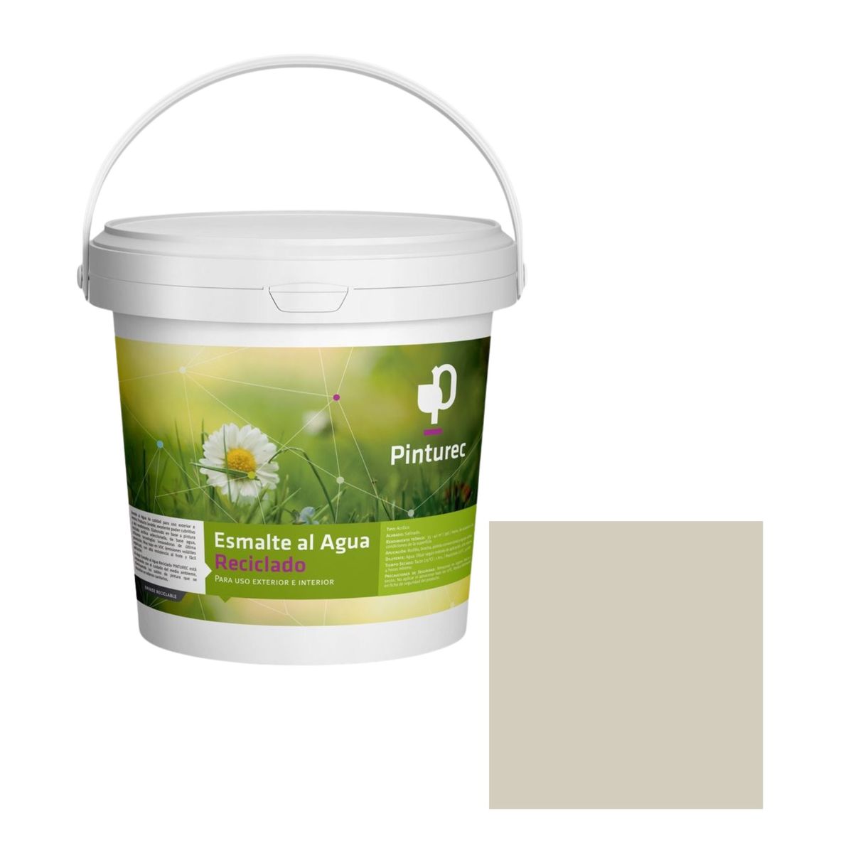 PINTUREC - Esmalte al Agua Pinturec Satinado Cafe Atacama 1G