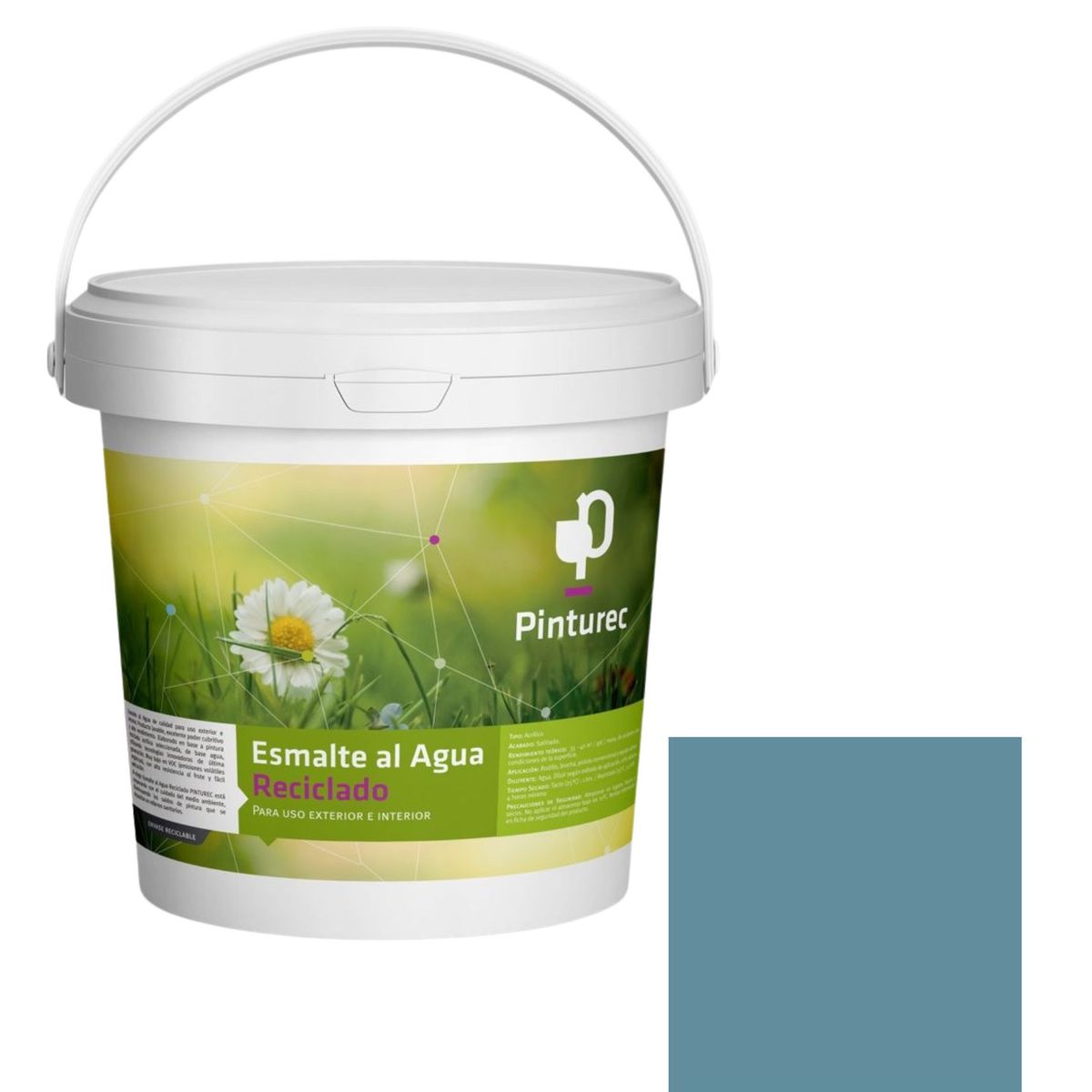 PINTUREC - Esmalte al Agua Pinturec Satinado Azul Llanquihue 1G