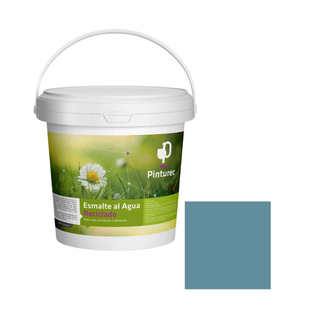 PINTUREC - Esmalte al Agua Pinturec Satinado Azul Llanquihue 1G