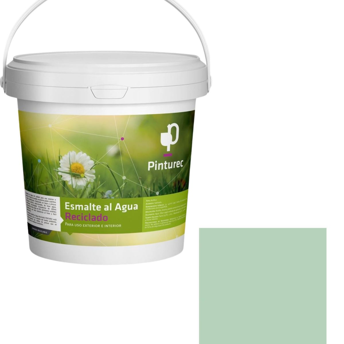 PINTUREC - Esmalte al Agua Pinturec Satinado Verde Conguillio 1G