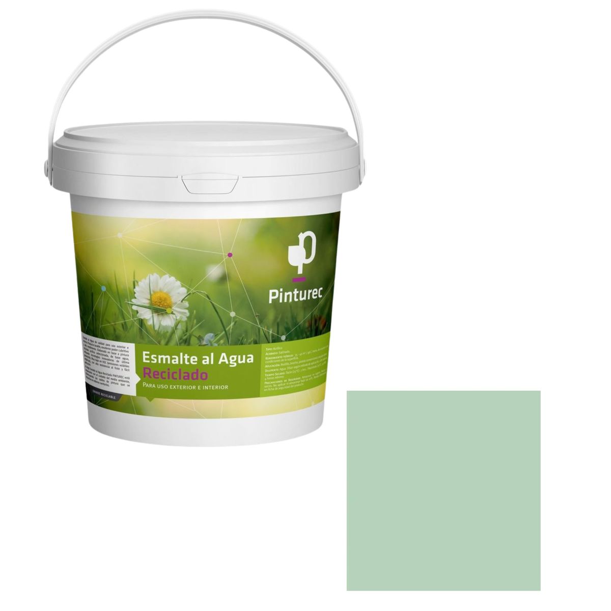 PINTUREC - Esmalte al Agua Pinturec Satinado Verde Conguillio 1G
