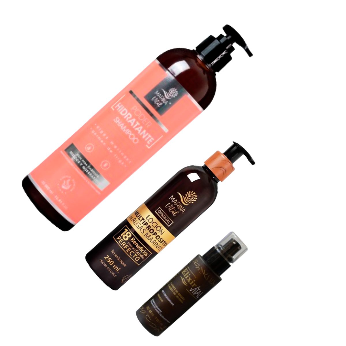 MARINA VITAL - Shampoo Poder Hidratante Loción Multi Y Serum Marina Vital