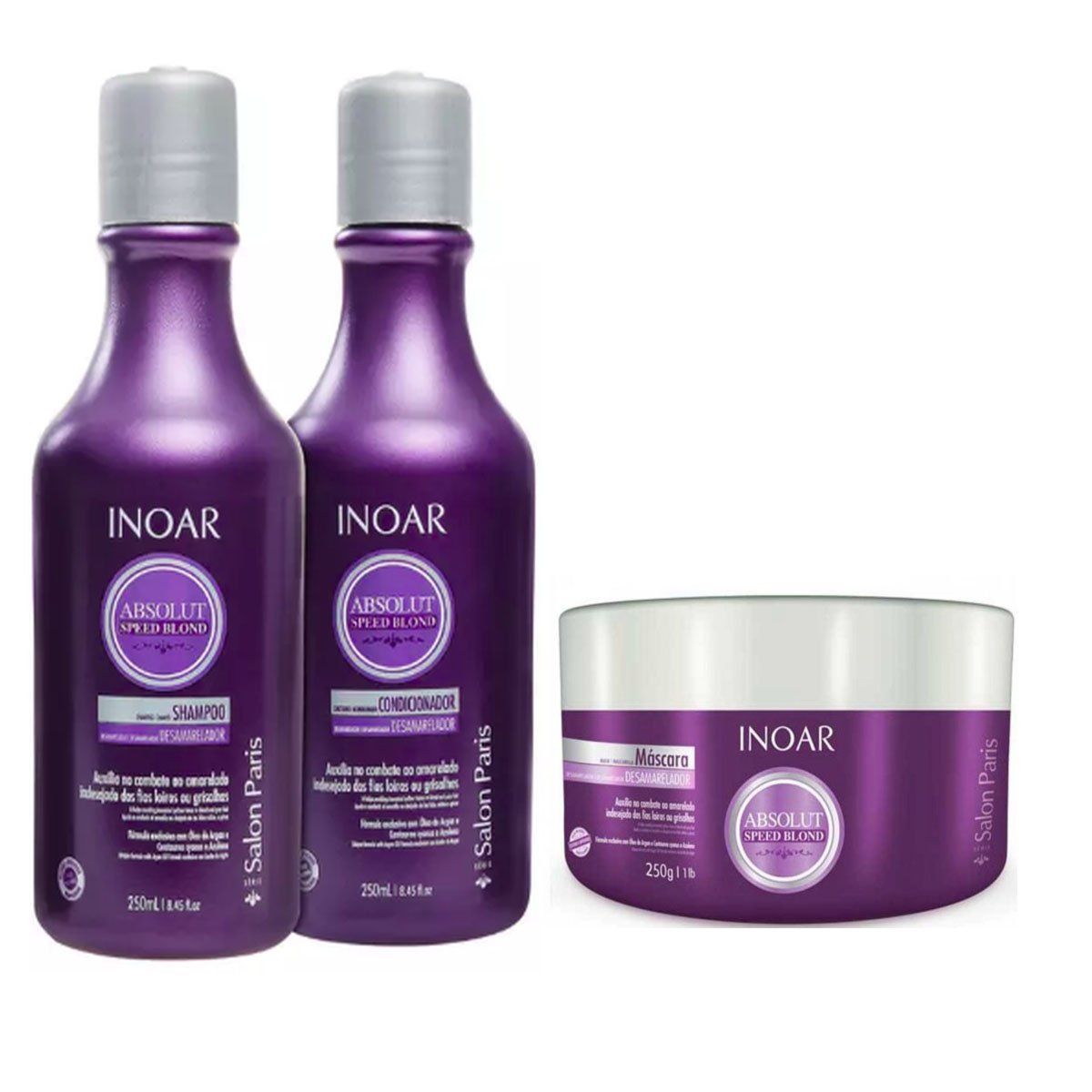 INOAR - Inoar Matizador Speed Blond Shampoo  Acondicionador  Mascara