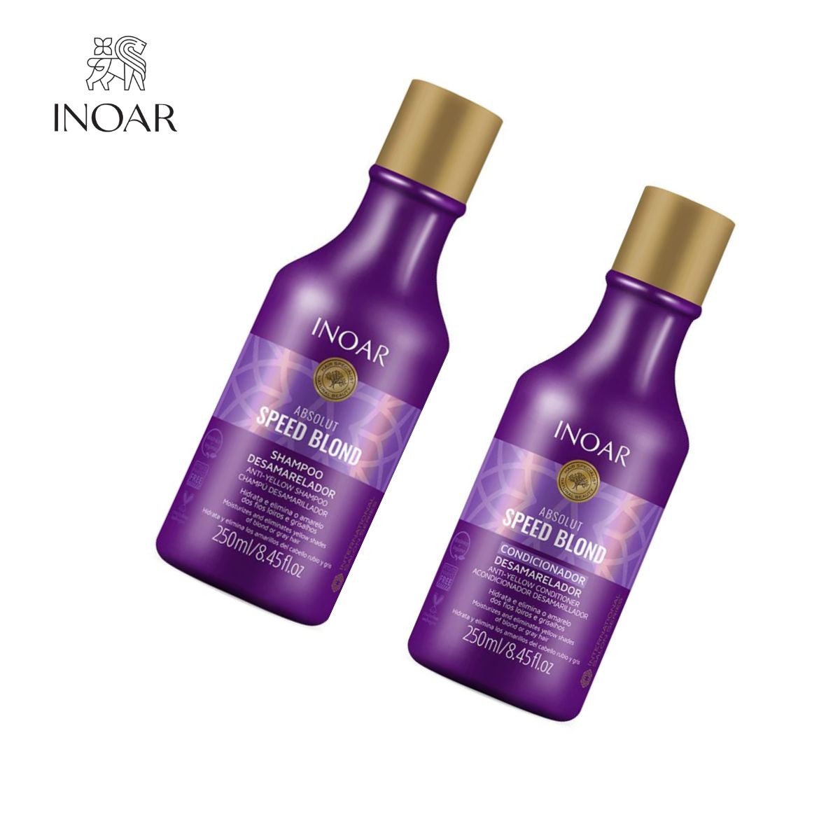 INOAR - Inoar Matizador Speed Blond Shampoo  Acondicionador  Mascara