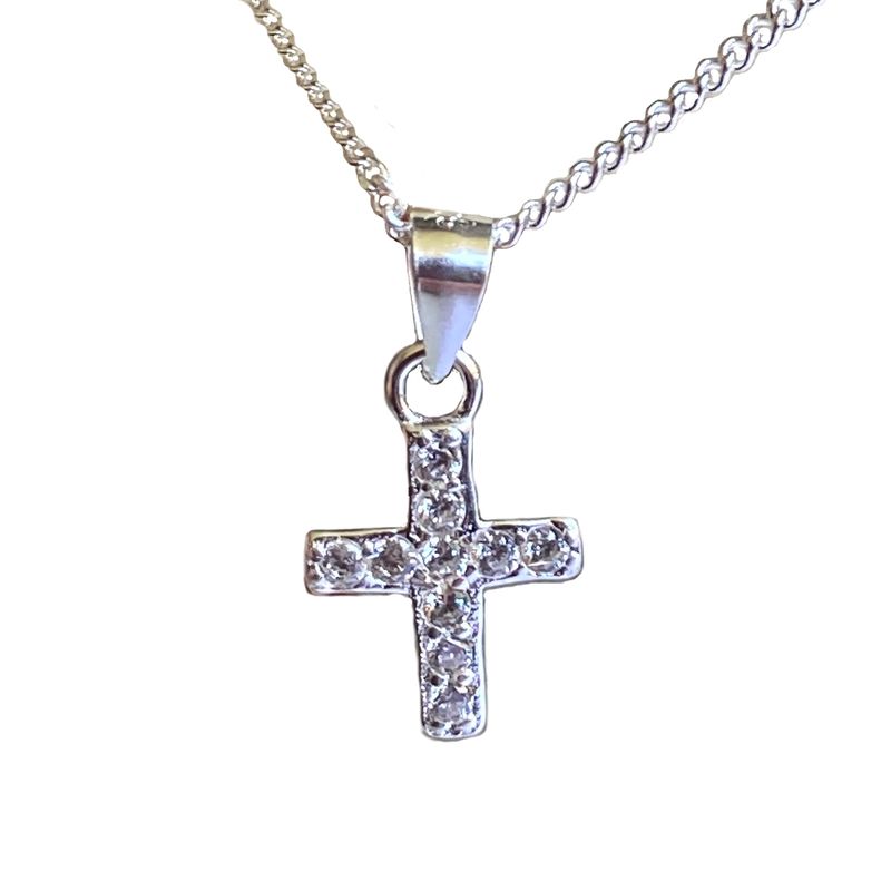 AMKALE - Collar Dije Cruz de Plata