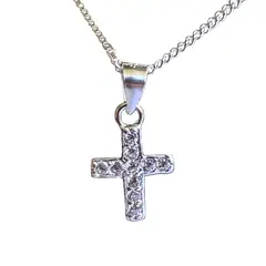 AMKALE - Collar Dije Cruz de Plata
