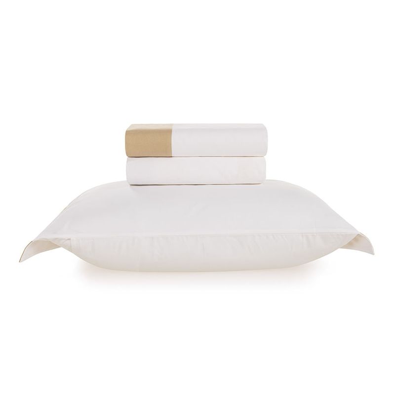 KARSTEN - Juego de sábanas Karsten Viena 1.5 plazas 180 hilos Blanco
