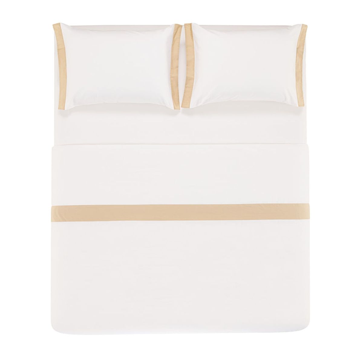 KARSTEN - Juego de sábanas Karsten Viena 1.5 plazas 180 hilos Blanco