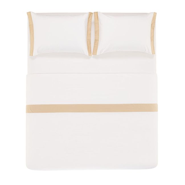 KARSTEN - Juego de sábanas Karsten Viena 1.5 plazas 180 hilos Blanco