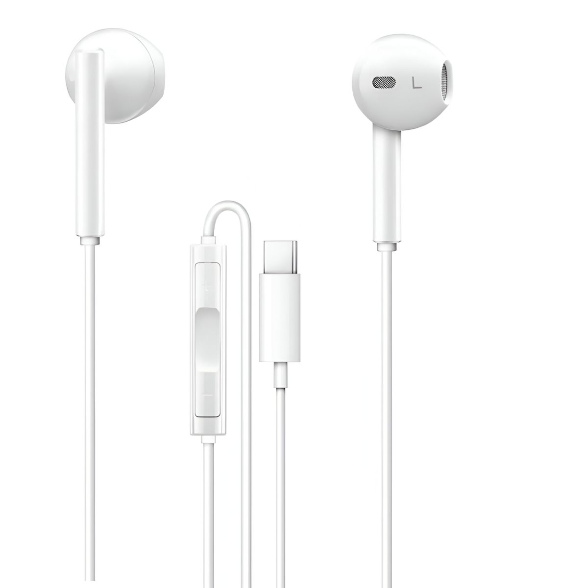 TECMASTER - Audífonos Type-C HIFI con Manos Libre Tecmaster White 300516