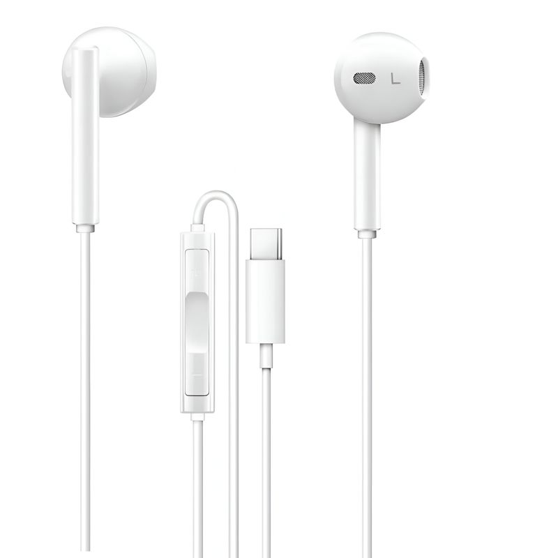 TECMASTER - Audífonos Type-C HIFI con Manos Libre Tecmaster White 300516